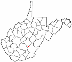 Location of Quinwood, West Virginia