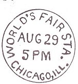 1893 postmark used at the Exposition