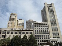 Sir Francis Drake Hotel, San Francisco, Blick vom Union Square