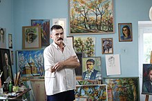 Ярослав Збараський у своїй майстерні. 2015 рік