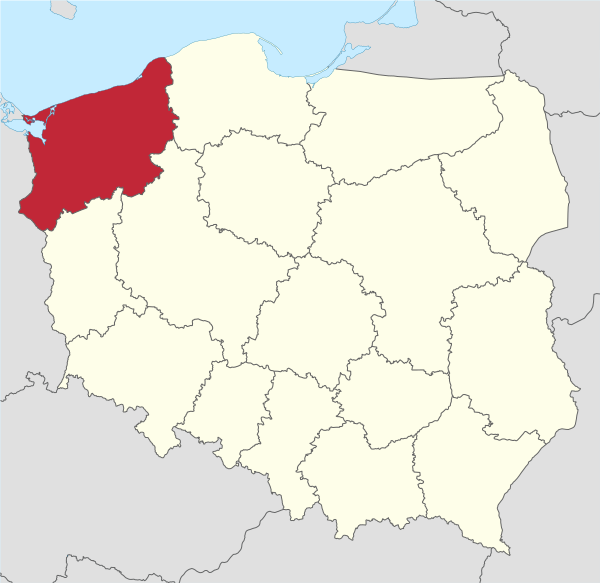 Zachodniopomorskie in Poland.svg