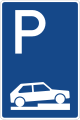 Zeichen 315-75 Parken halb auf Gehwegen quer zur Fahrtrichtung rechts