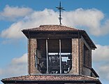 Spitze des Campanile mit Blick auf die Glocken von der Via Calmaggiore aus