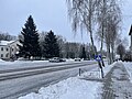 Вулиця Українська (центральна вулиця селища Згурівка), січень 2024