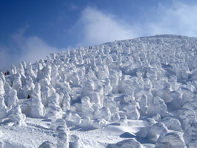 Image: 蔵王の樹氷 (Snow Monsters (Soft rime) at Zao) 08 Feb, 2011   panoramio