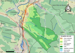 Mappa a colori che mostra l'uso del suolo.