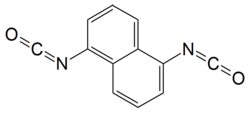 Structural formula of naphthylene-1,5-diisocyanate