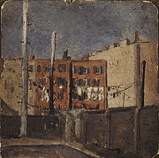 Жером Мейерс. «Задний двор», 1887