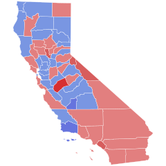 1964 United States Senate election in California results map by county.svg