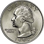 1994-P Washington quarter obverse.jpg