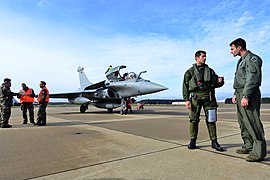 French Rafale at the inaugural Trilateral Exercise, at Langley Air Force Base