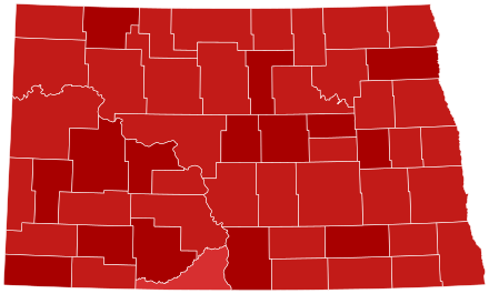 Republican primary results by county   Cramer >= 90%   Cramer >= 80%   Cramer >= 70%