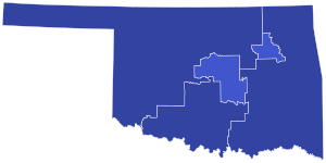 2024 Oklahoma Republican presidential primary results by district map.svg