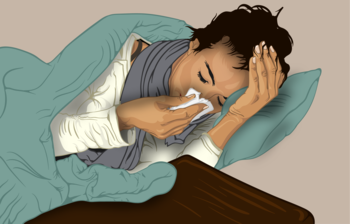 A lady suffering from the Common Cold.png