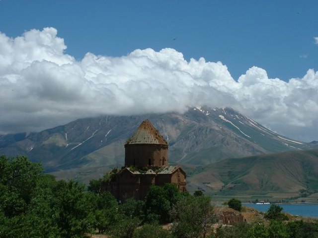 Abandoned since 1915, the tenth-century Armenian Cathedral of the Holy Cross on Akhtamar Island underwent a controversial restoration in 2006, paid fo