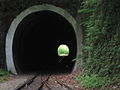 A keleti, Miskolc felé eső alagút, melynek hossza 112 m