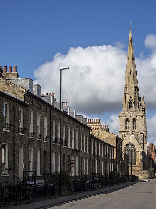 All Saints' Church from the eastern end of Jesus Lane