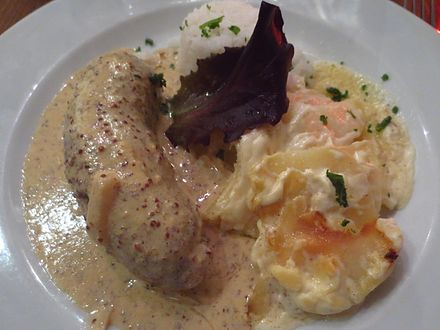 Andouillette and Gratin dauphinois