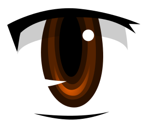 An anime stylized eye.