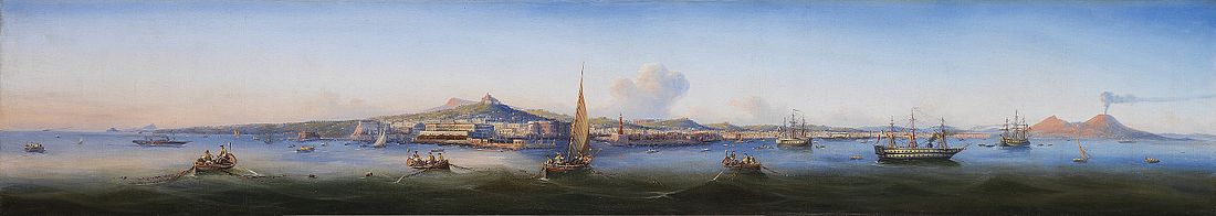 Анонім 19 ст. Панорама Неаполя