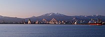 La ville d'Aomori City vue depuis la baie d'Aomori