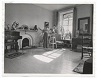 Eugenie Gershoy in her studio