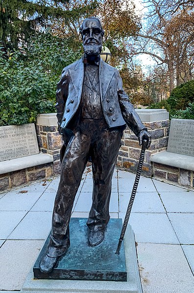 Asa Parker statue at Lehigh University