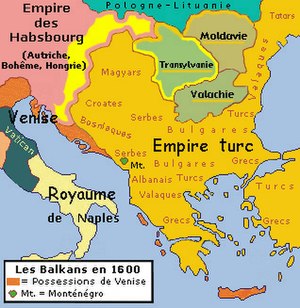 Zemljovid Osmanskog Carstva oko 1600.