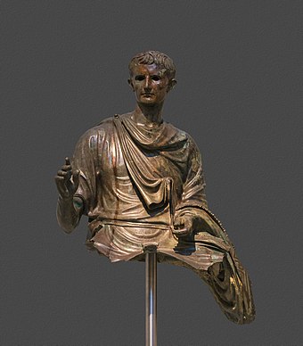 Fragment of a bronze equestrian statue of Augustus, 1st century AD, National Archaeological Museum of Athens
