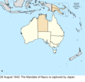 Map of the change to Australia on 26 August 1942.