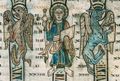 Evangiles à l'usage de Saint-Pierre de Flavigny (Bourgogne) 7. Fin VIIIe siècle. F° 8 détail. Origine: Est de la France. Lieu de conservation: Autun, BM, ms 4.