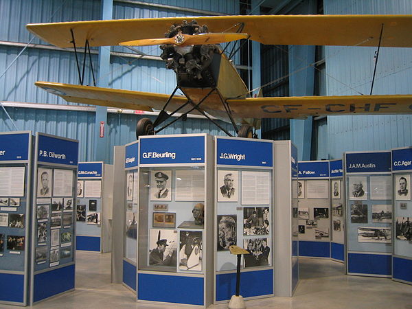 View from inside the Aviation Hangar Exhibit at the Reynolds-Alberta Museum