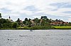 View of Bad Bayersoien across Lake Bayersoien