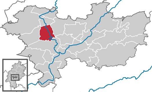 Kaart van Bad Nauheim
