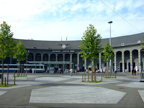 Enge railway station and Tessinerplatz