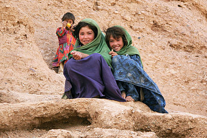 Bamiyan Site, children, Bamiyan, Afghanistan.