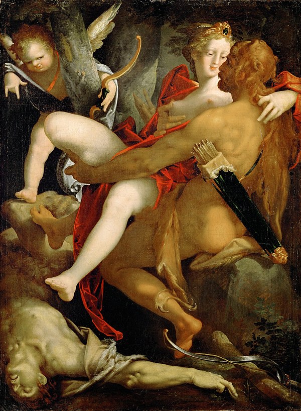 Bartholomeus Spranger, Hercules, Deianira and Nessus, 1580–85