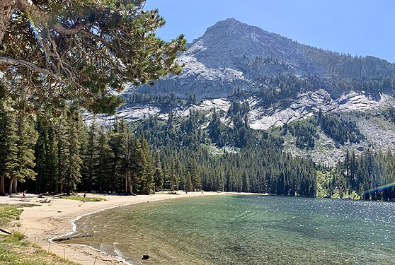 Beach at Tioga Lake, Yosemite National Park, California