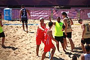 Deutsch: Beachhandball bei den Olympischen Jugendspielen 2018; Tag 4, 10. Oktober 2018; Jungs, Vorrunde, Gruppe B - Italien-Argentinien 1:2 English: Beach handball at the 2018 Summer Youth Olympics at 10 October 2018 – Boys Preliminary Round Group B‎ – Italy-Argentina 1:2