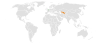 Location map for Belgium and Uzbekistan.