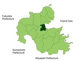 Localização de Beppu