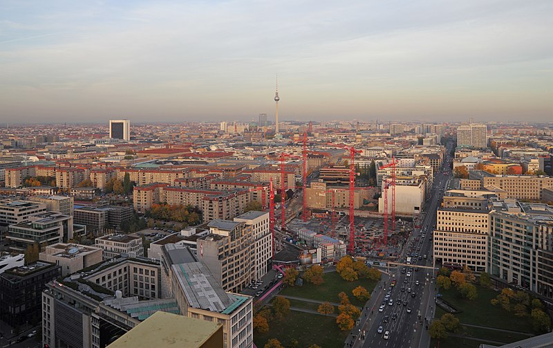 Berlin Potsdamer Platz. Aussicht vom Panoramapunkt (Kollhoff-Turm)