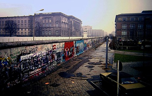 Berliner Mauer/Berlin Wall, Niederkirchnerstraße, Berlin 1988 (Berlin Geschichte)