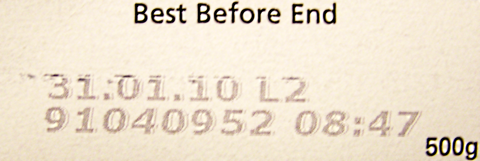 Better before. Before end. Good before. Best before end. Best before Date.