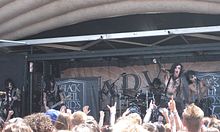 Black Veil Brides performing on the 2011 Warped Tour. Left to right: Jinxx, Jake Pitts, Christian Coma, Andy Biersack, and Ashley Purdy Black Veil Brides at Warped Tour 2011-08-09 01.jpg