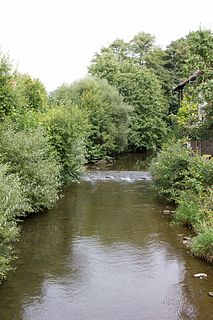 Kronach (Haßlach) River in Germany