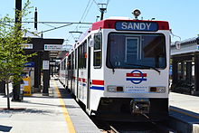 A Blue Line train at Salt Lake Central Station Blue line Trax at Central Station.jpg