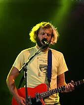 Vernon performing with Bon Iver in Gothenburg, Sweden, in 2009 Bon Iver 3.jpg