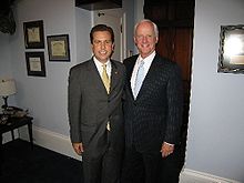 Dan Boren with former governor Frank Keating Borenkeating.jpg