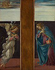 Sandro Botticelli.  "Anunciación", ca.  1495-1498